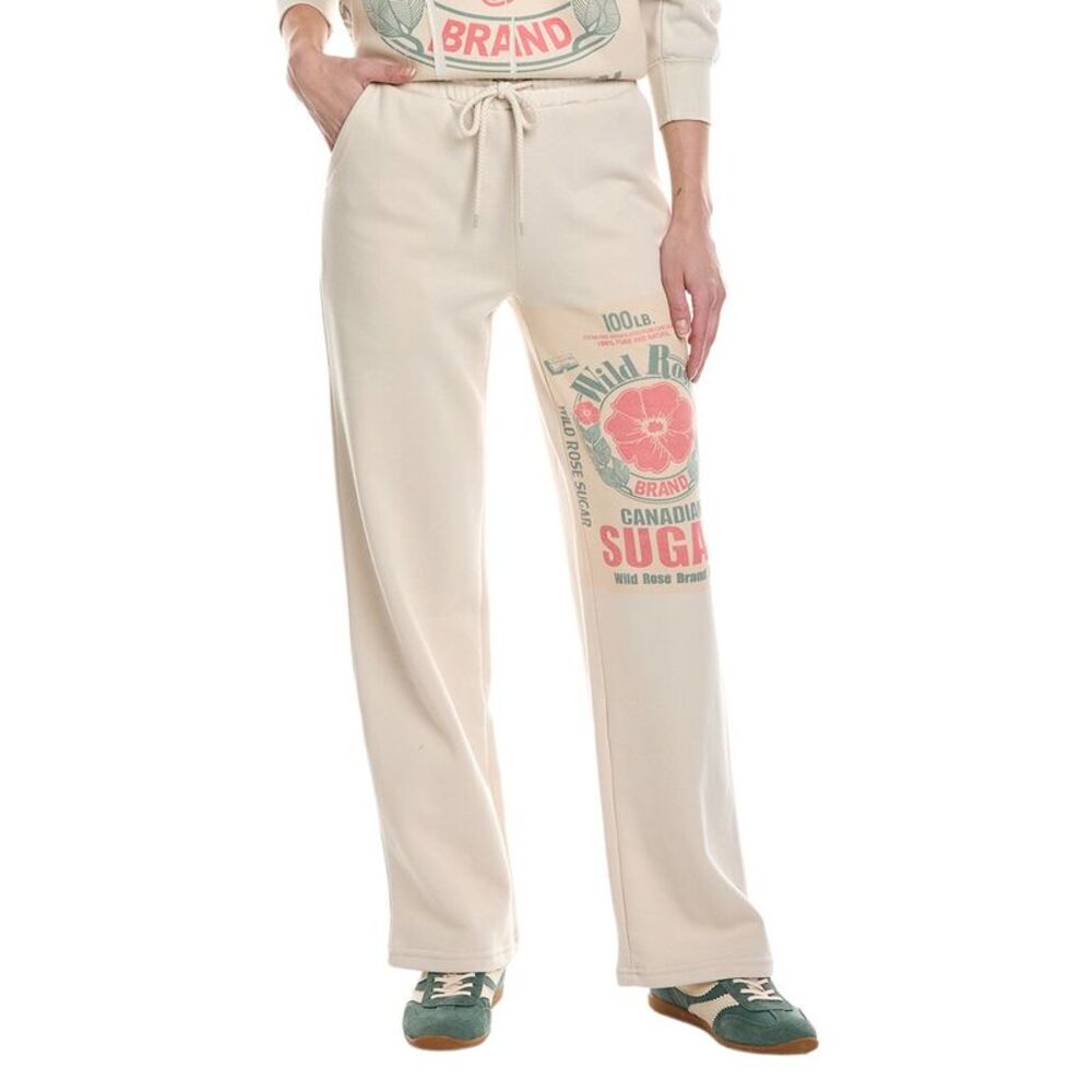 Nu Vintage Womens  Wild Rose Canada Sugar Sweatpant, Beige